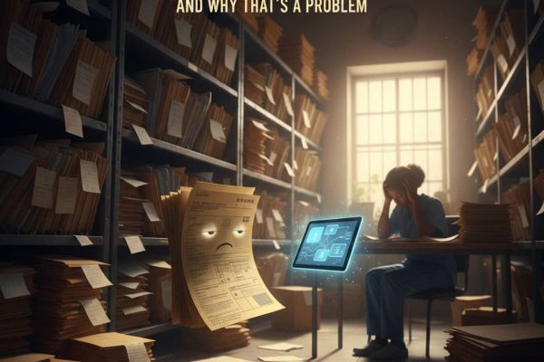 Overwhelming stacks of paper records